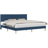  Krevetna konstrukcija s uzglavljem Plava 200 x 200 cm Tkanina | shoptok.hr