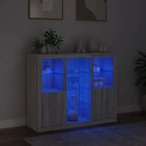  Komode s LED svjetlima 3 kom boja sivog hrasta | shoptok.hr