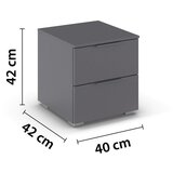 Rauch Möbel NOČNA OMARICA, siva | Shoptok.si