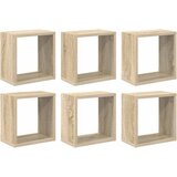  Kockaste zidne police 6 kom boja hrasta sonome 26 x 15 x 26 cm | Eponuda.ba
