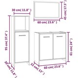  3-dijelni set kupaonskog namještaja boja hrasta drveni | shoptok.hr