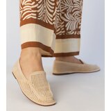 Gemre Beige perforated eco-suede loafers Stanila | shoptok.hr