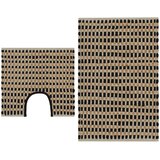  Ručno tkani set kupaonskih otirača juta i tkanina crni/prirodni | shoptok.hr