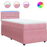 Box spring krevet s madracem ružičasti 90x200 cm baršunasti | shoptok.hr