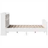  Krevet s regalom z knjige bez madraca bijeli 140x200cm borovina | shoptok.hr