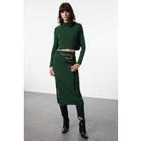Trendyol Emerald Green Crop Basic Skirted Knitwear Top-Bottom Set | Shoptok.si