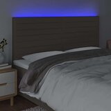  Uzglavlje smeđesivo 160x5x118/128 cm od tkanine | shoptok.hr