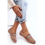 Boto Women's Moccasins with Zircons Light Brown Ralrika | Shoptok.si