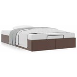 vidaXL Okvir kreveta bez madraca smeđi 120x190 cm umjetne kože | shoptok.hr
