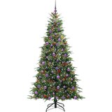 vidaXL Umetno Zložljivo Božično Drevo Zelena 210 cm PE in PVC | Shoptok.si