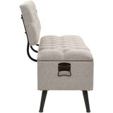 vidaXL klupa za pohranu s naslonom 110 cm krem od tkanine | shoptok.hr
