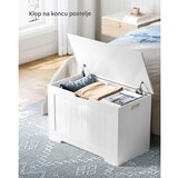 Vasagle Večnamenska klop s shranjevalnim prostorom bela | Shoptok.si