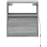 vidaXL Zidni TV ormarić s LED svjetlima siva boja hrasta 41x31x45 cm | shoptok.hr