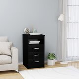 vidaXL Omarica s predali črna 40x50x76 cm iverna plošča Cene