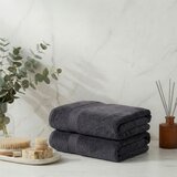  Lanes - Anthracite Anthracite Bath Towel Set (2 Pieces) Cene