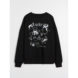 Sinsay Crewneck majica s printom i mašnama | shoptok.hr
