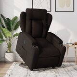 The Living Store Električni naslanjač s funkcijo vstajanja temno rjavo blago - Električni Naslanjač S Funkcijo Vstajanja, (21572923) | Shoptok.si