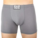 STYX men's boxer shorts long classic rubber dark gray