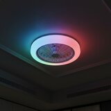  LED RGBW prigušiva plafonska lampa sa ventilatorom ZAMBIA LED/24W/230V bela+DO | Eponuda.com