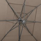  Suncobran s 4 razine i aluminijskom šipkom 250x250cm smeđe-sivi | shoptok.hr