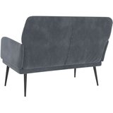  Klupa tamnosiva 108 x 79 x 79 cm baršunasta | shoptok.hr