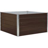  Povišena vrtna gredica 100 x 100 x 45 cm pocinčani čelik smeđa | Eponuda.ba
