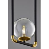 Jupiter 2023 - visilica na sajli zafra 1xG9/10W/230V crna/zlatna/prozirna | Eponuda.com