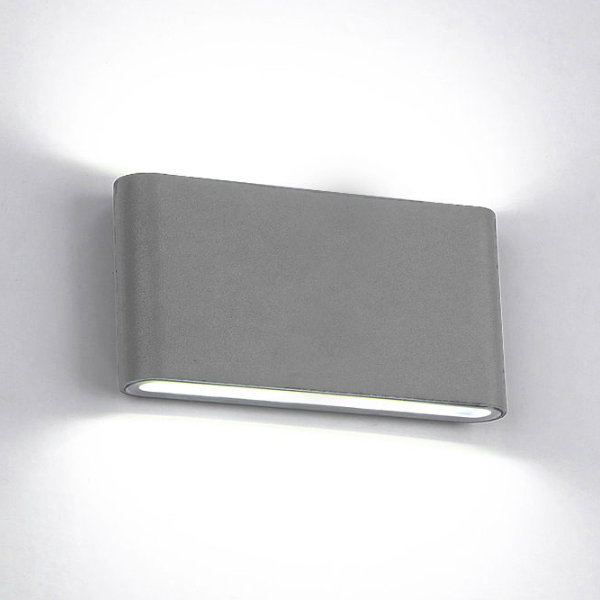 Elmark LED stenska svetilka 2x6W 4000K IP65 siva Cene