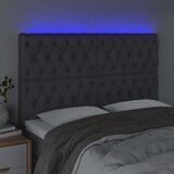  Uzglavlje tamnosivo 144x7x118/128 cm od tkanine | shoptok.hr