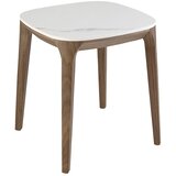 Angel Cerdá Kvadratna vogalna miza iz porcelanastega marmorja in oreha, (21009046) | Shoptok.si