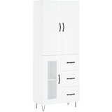 Maison Chic Visoka omara - Komoda - Predalnik bela 69,5x34x180 cm inženirski les, (21719449) | Shoptok.si