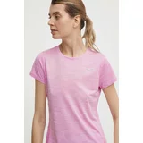 Mizuno Kratka majica za tek Impulse core roza barva