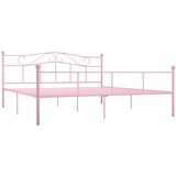  Okvir za krevet ružičasti metalni 200 x 200 cm | shoptok.hr