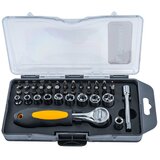 Powermat SET BITOVA I NASADNIH KLJUČEVA S ČEGRTALJKOM + PRODUŽETAK 75 mm 38 kom. (KUTIJICA) PM-ZBN-38ZN | shoptok.hr