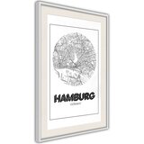  Poster - City Map: Hamburg (Round) 20x30 | shoptok.hr