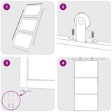  Klizna vrata od stakla ESG i aluminija 102 x 205 cm crna | shoptok.hr
