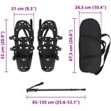 3 U 1 snježne sanjke s planirarskim štakama Crna 53 x 21 cm | shoptok.hr