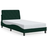  Okvir za krevet bez madraca tamnozeleni 100x200 cm baršunasti | shoptok.hr
