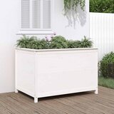  Povišena vrtna gredica bijela 119,5x82,5x78 cm masivna borovina | shoptok.hr