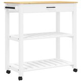 Furnova Kuhinjski voziček MONZA 84x40x90 cm trdna borovina, (21951293) | Shoptok.si