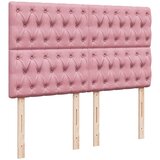  Otomanski krevet s madracima ružičasti 140x190 cm baršunasti | shoptok.hr