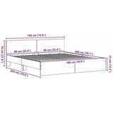  posteljni okvir z vzglavjem, inženirski les, starolesna, 185×203×70 cm | Shoptok.si