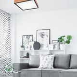  plafonsko svetlo oak square 4xE27/15W/230V 48x48 cm hrast/crna | Eponuda.com