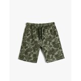 Koton Palm Pattern Shorts Above Knee Tie Waist | Shoptok.si