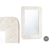  Zidno ogledalo 38 Bijela Smeđa Crte 90 x 60 x 2 cm Pravokutno | shoptok.hr