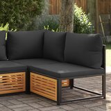  Vrtna sofa bez naslona za ruke s jastucima masivno drvo bagrema | shoptok.hr