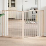  Vrata za pse s 2 panela sklopiva 160 cm od drva topole | shoptok.hr