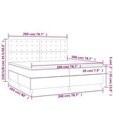  Krevet box spring s madracem LED tamnoplavi 200x200 cm baršun | shoptok.hr