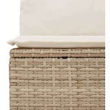 vidaXL 9-dijelni set vrtnih sofa s jastucima bež od poliratana | shoptok.hr