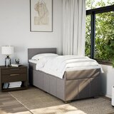  Krevet s oprugama i madracem smeđesivi 100 x 200 cm od tkanine | shoptok.hr